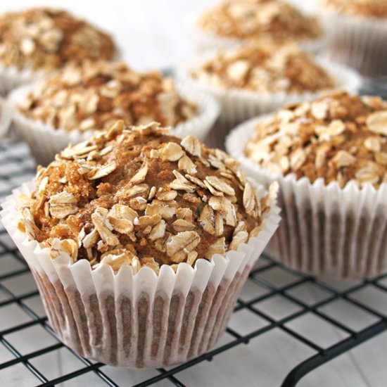 Breakfast Zucchini and Oat Muffins