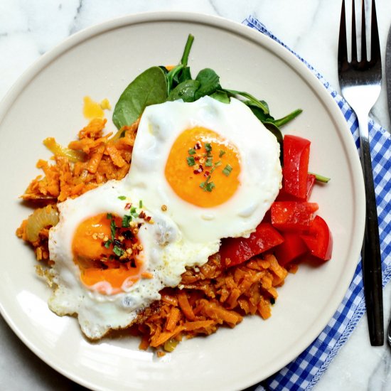 Sweet Potato Rosti w/ Fried Egg