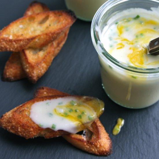 Coddled Egg with Potato Puree