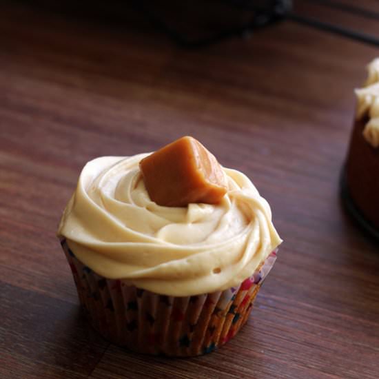 Brown butter pumpkin cupcakes