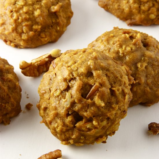 Pumpkin Pecan Oatmeal Cookies