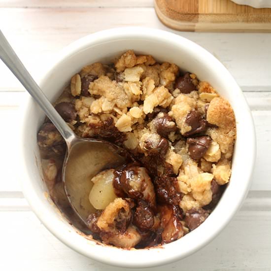 Chocolate Chip Cookie Apple Crumble