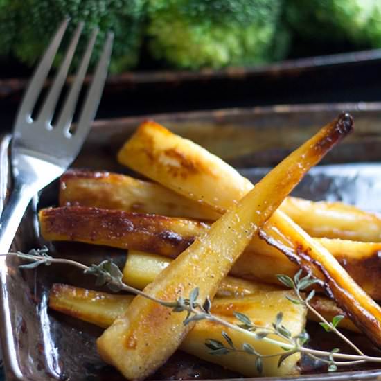 Honey & Maple Roasted Parsnips