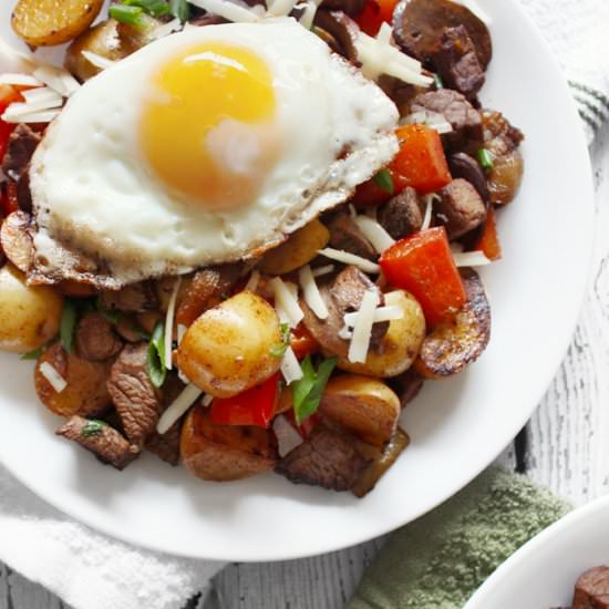 Beef & Mushroom Breakfast Hash