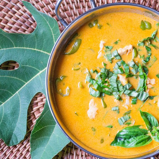 Panang Curry with Fig Leaves