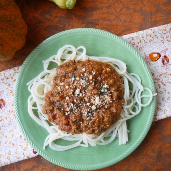 Pumpkin Meat Sauce (paleo, GF)