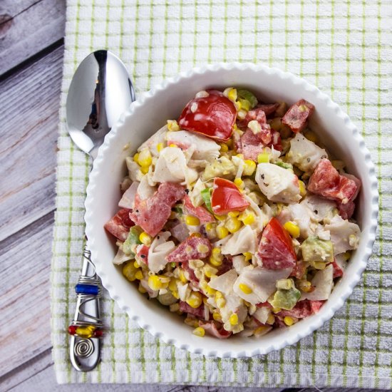 Corn, Crab, and Tomato Salad