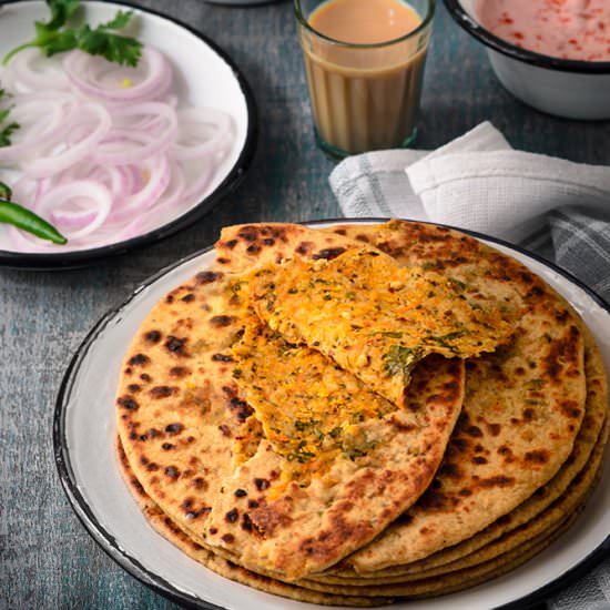 Carrot Tofu Paratha