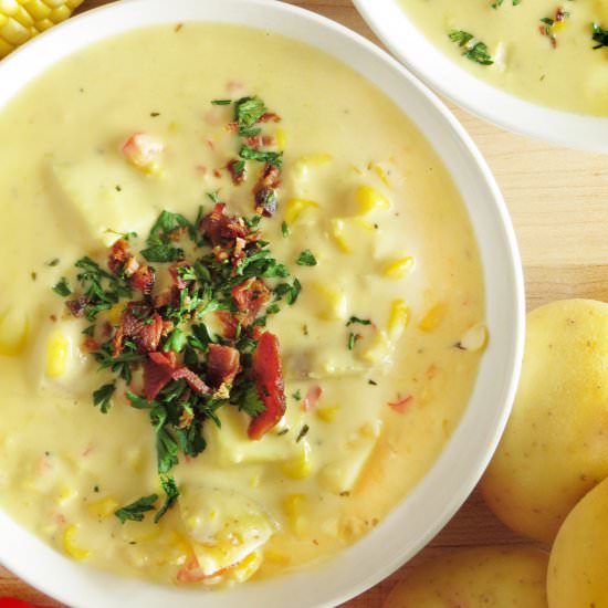 Indiana Corn and Potato Chowder