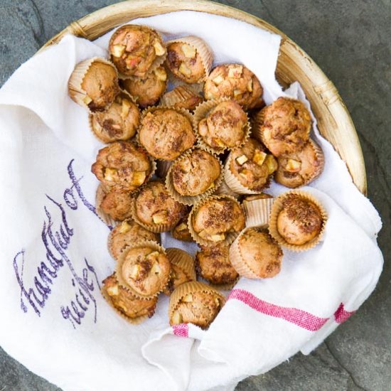 Wholewheat Apple Mini Muffins