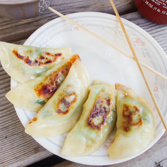 Avocado Edamame Potstickers