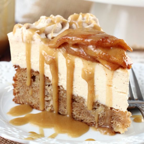 Caramel Apple Blondie Cheesecake