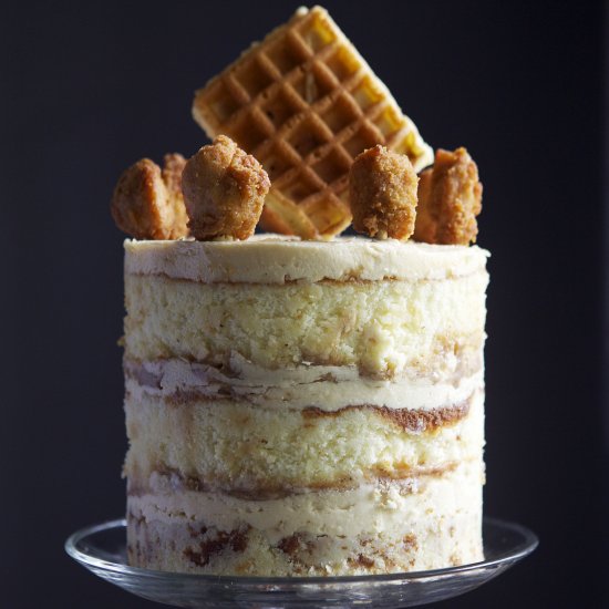 Chicken & Waffles Cake