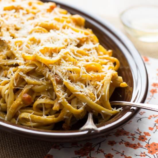 Smoky Pumpkin Fettuccini Alfredo