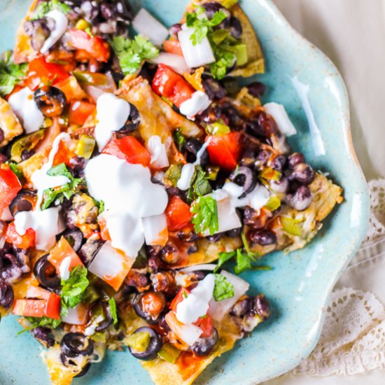 Vegetarian Nachos w/ Homemade Chips