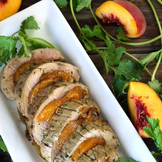 Chimichurri Peach Pork Tenderloin