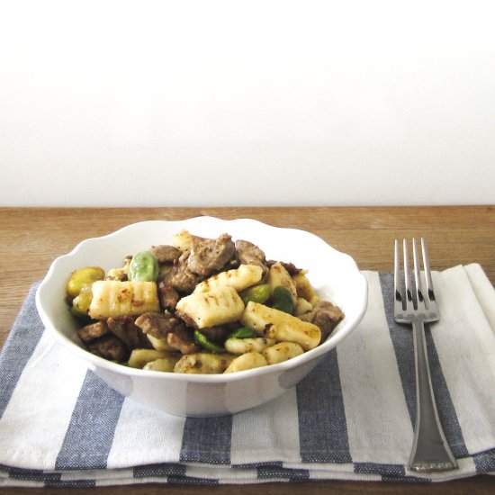 Crispy Gnocchi with Pork Tenderloin