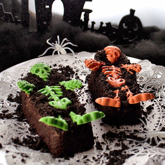 Skeletons in Coffin Brownies