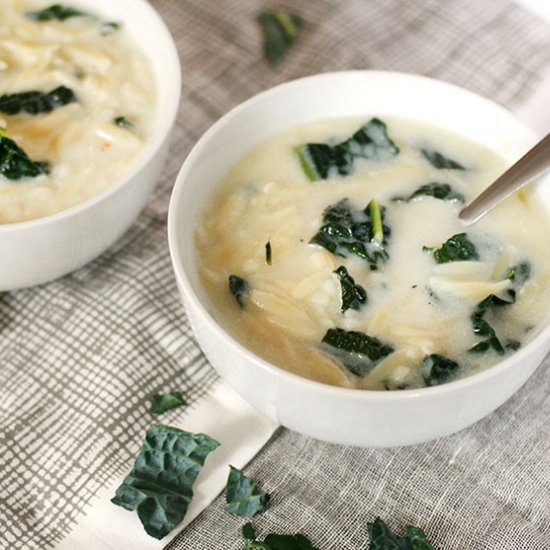 Avgolemono Soup with Chicken & Kale