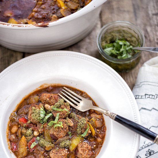 Easy Sausage & Bean Stew