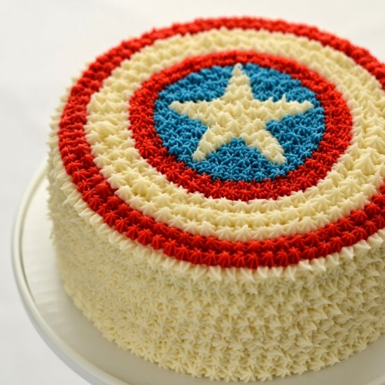 Captain America Flag Cake