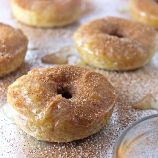 Autumn Peach Vegan Donuts