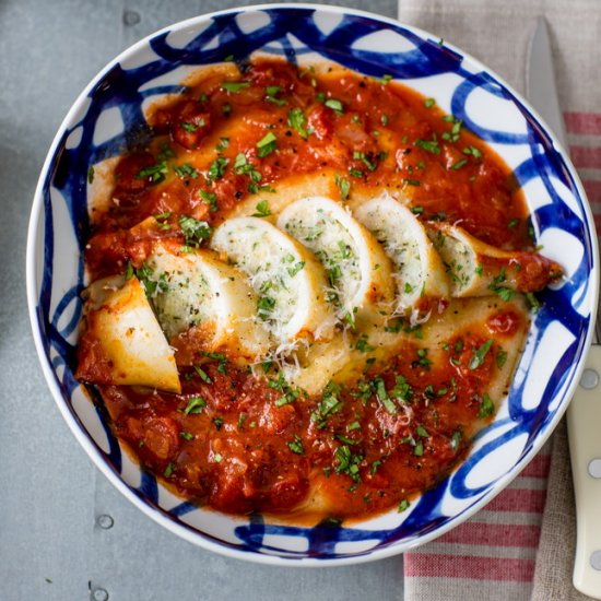 Stuffed Calamari with Tomato Sauce