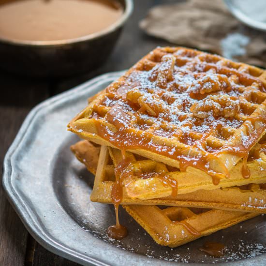 Egg Free Pumpkin Waffles