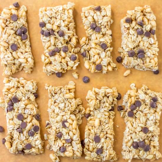 Oatmeal Chocolate Chip Granola Bars