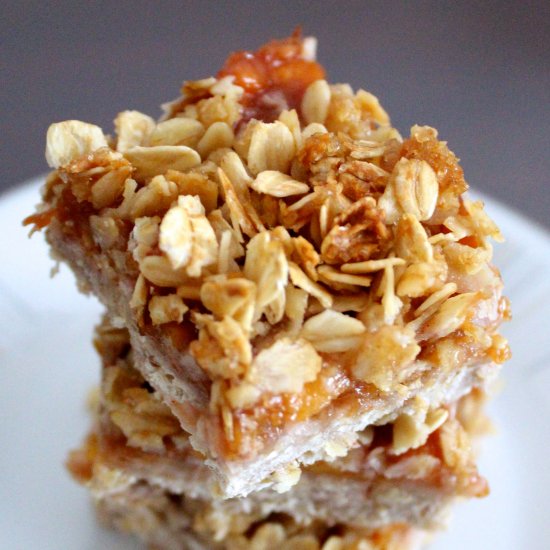 Peach Pie Oat Bars