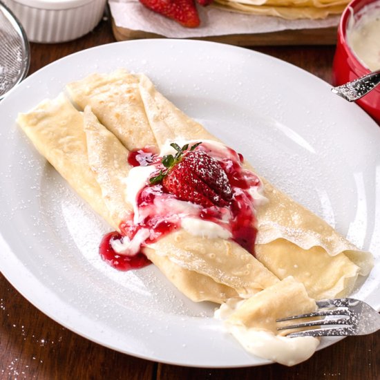 Strawberry Cheesecake Crepes