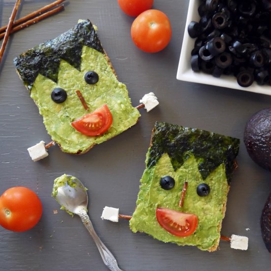 Frankenstein Avocado Toast