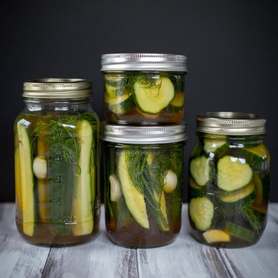 Crunchy Overnight Dill Pickles