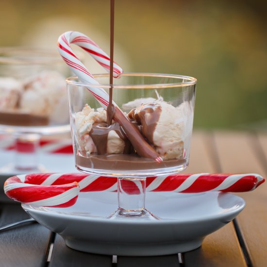 Peppermint Ice Cream Affogato