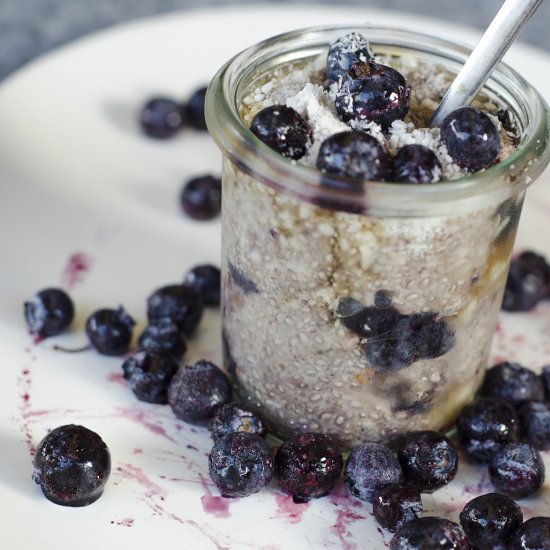 Chia Pudding with Blueberries