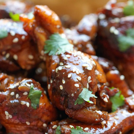 Slow Cooker Sticky Chicken Wings