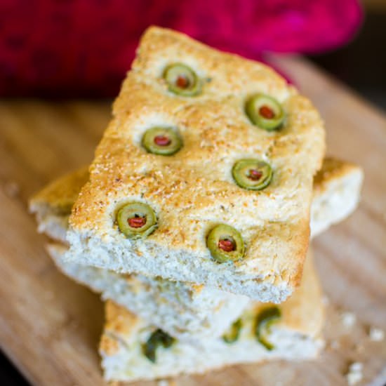 Olive and Jalapeno Focaccia