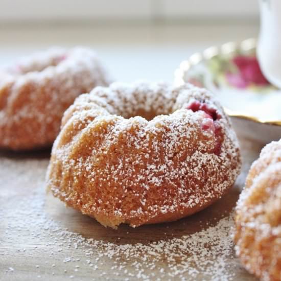 Mini Strawberry Rhubarb Bundt