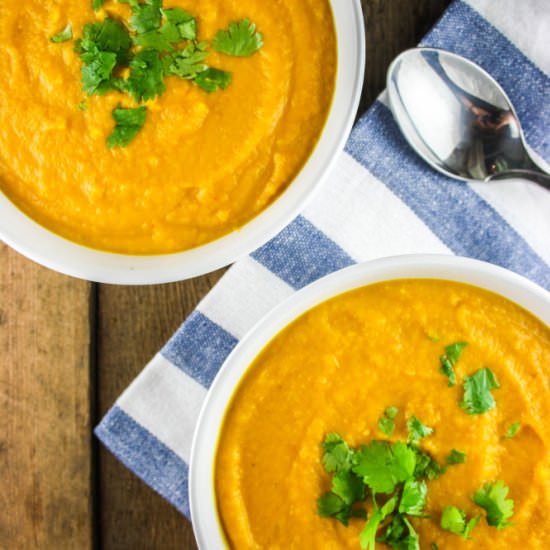 Thai Carrot & Sweet Potato Soup