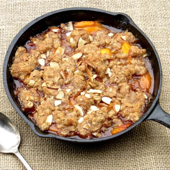 Peach Cherry Almond Crisp