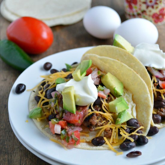 Sausage Breakfast Tacos