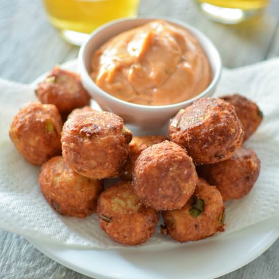 Homemade Tater Tots with Spicy Mayo