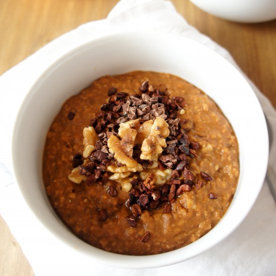 Chocolate Pumpkin Oatmeal