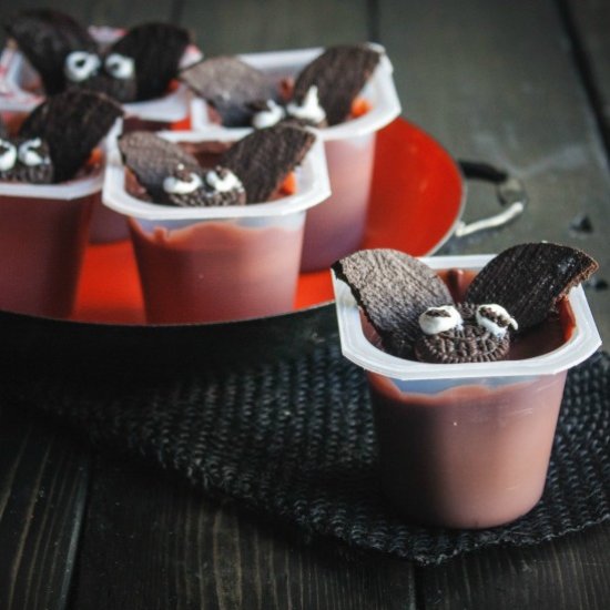 Bat Pudding Cups