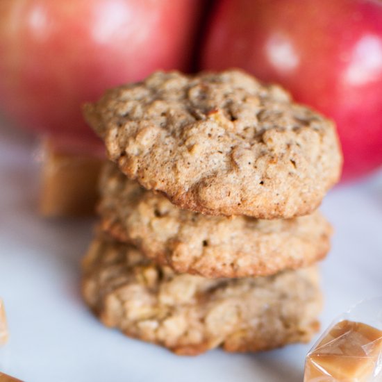 Whole Wheat Caramel Apple Cookies