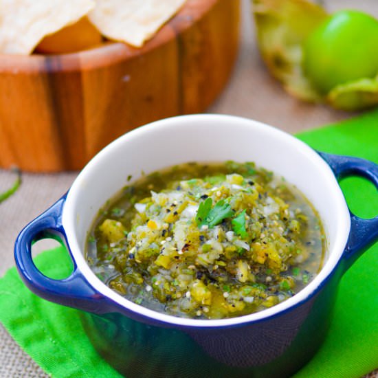 Fire Roasted Tomatillo Salsa