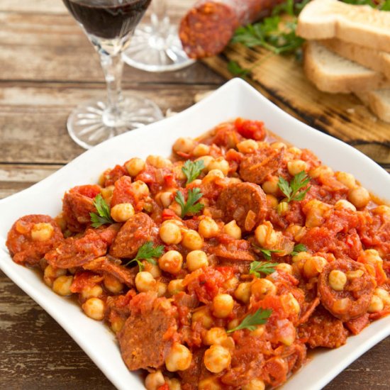 Chickpea Stew with Chorizo