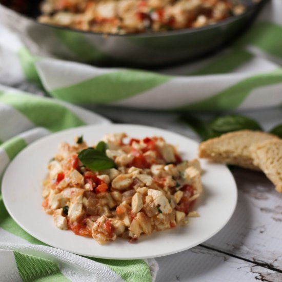 Tofu Caprese Scramble