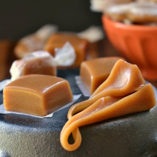 Pumpkin Spice Caramels