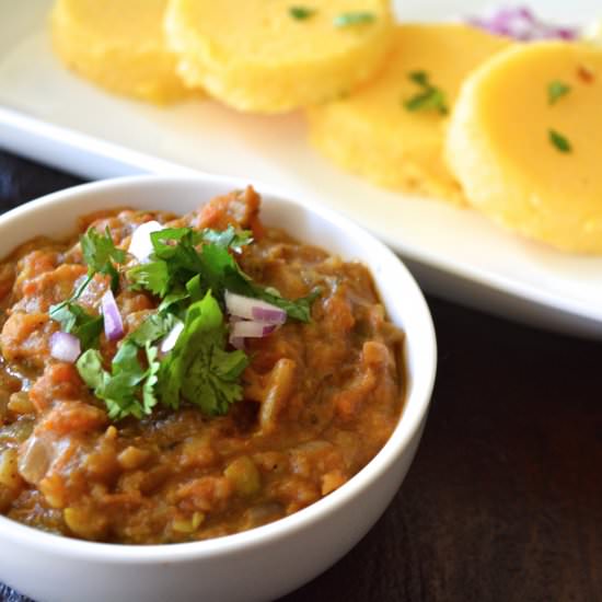 Pav Bhaji with Polenta Brioche Buns